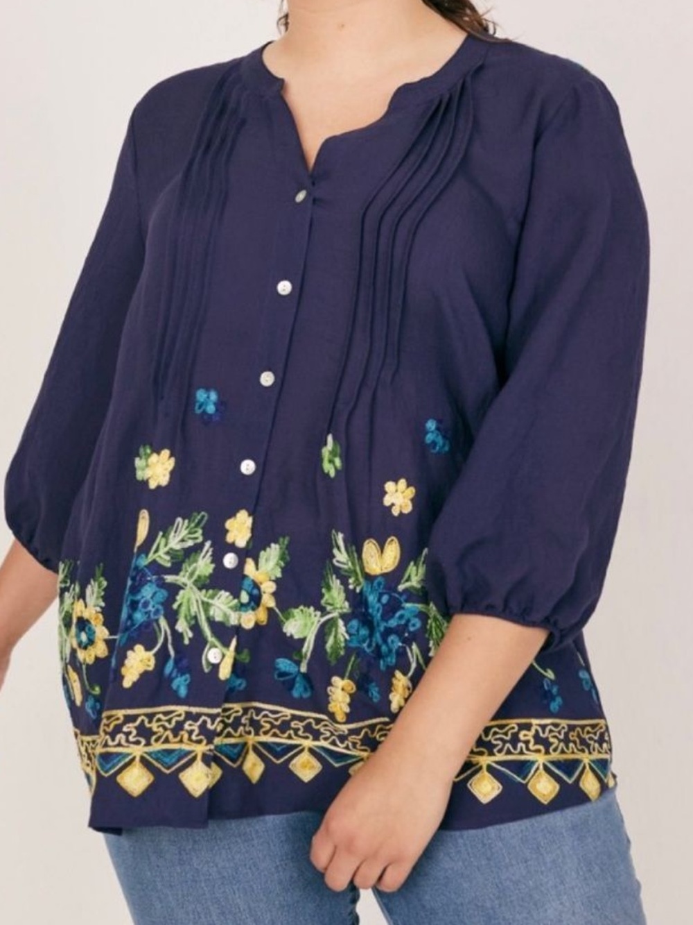 Hope & Springs Embroidered Top Size 2X
